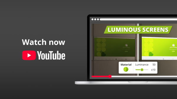 Luminous surfaces in pCon.planner – Realistic scenes with luminance
