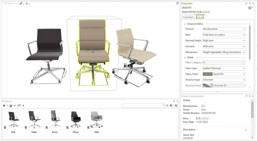 Configuración de producto ICF en pCon.planner