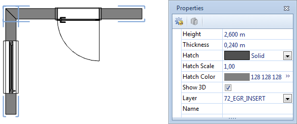 Rappresentazione 2D delle pareti in pCon.planner