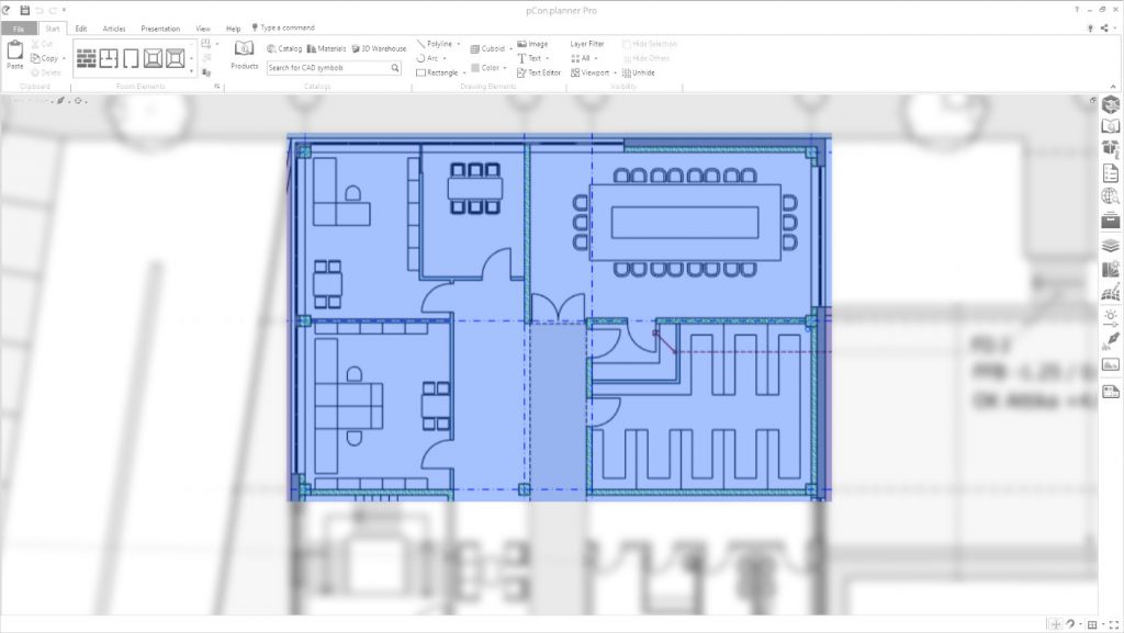 Ritaglia le planimetrie in pCon.planner 8.3