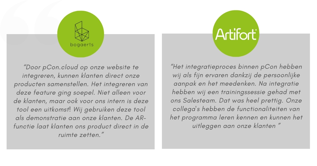 2 verschillende reviews van fabrikanten over pCon.cloud