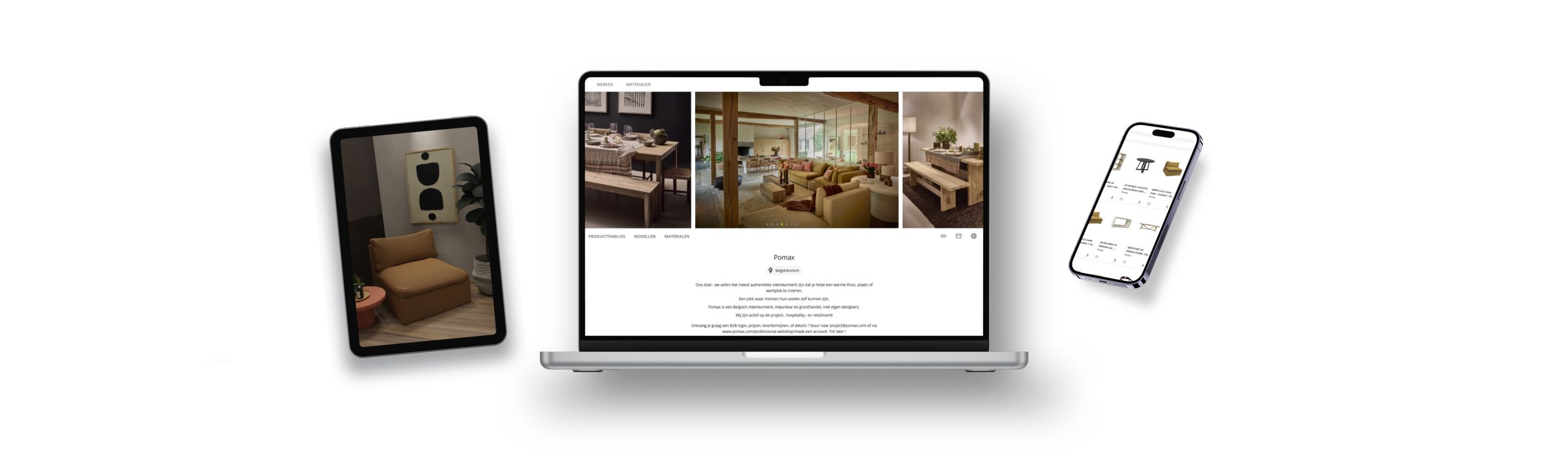 POMAX mockup met pCon.catalog