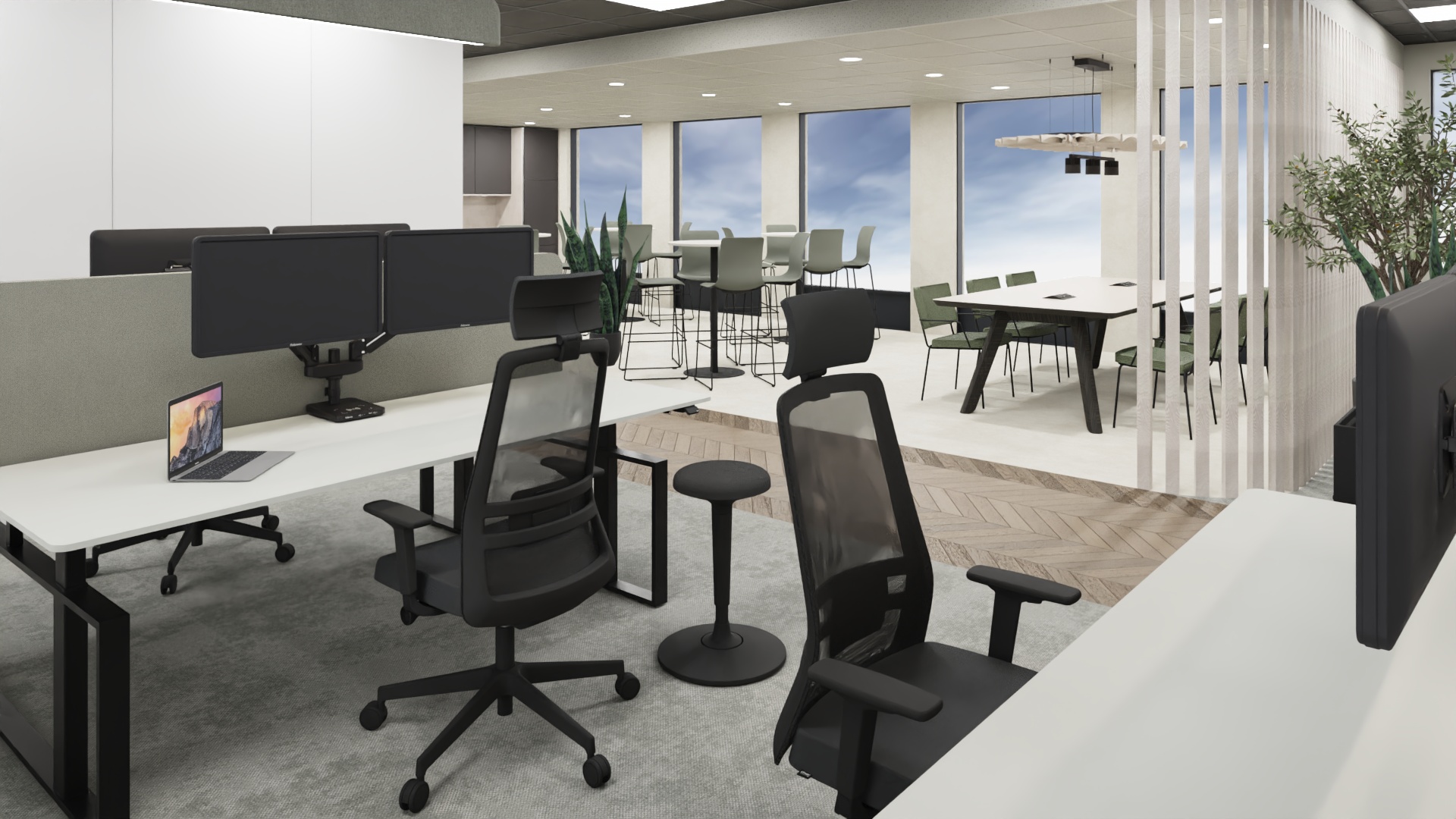 Chairworkx mockup van kantoorinrichting