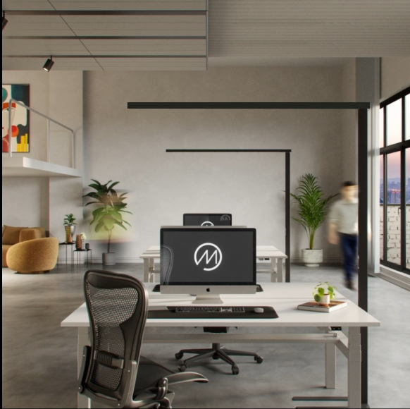 Kantoorruimte met bureau en computer