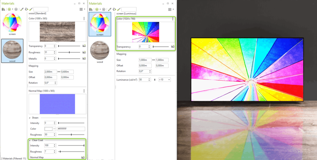 Oppervlakte en dimensies van pCon.planner screenshot