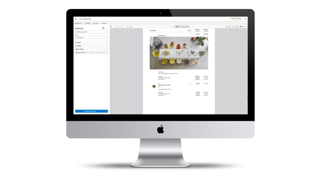 Mac screenshot van offerte