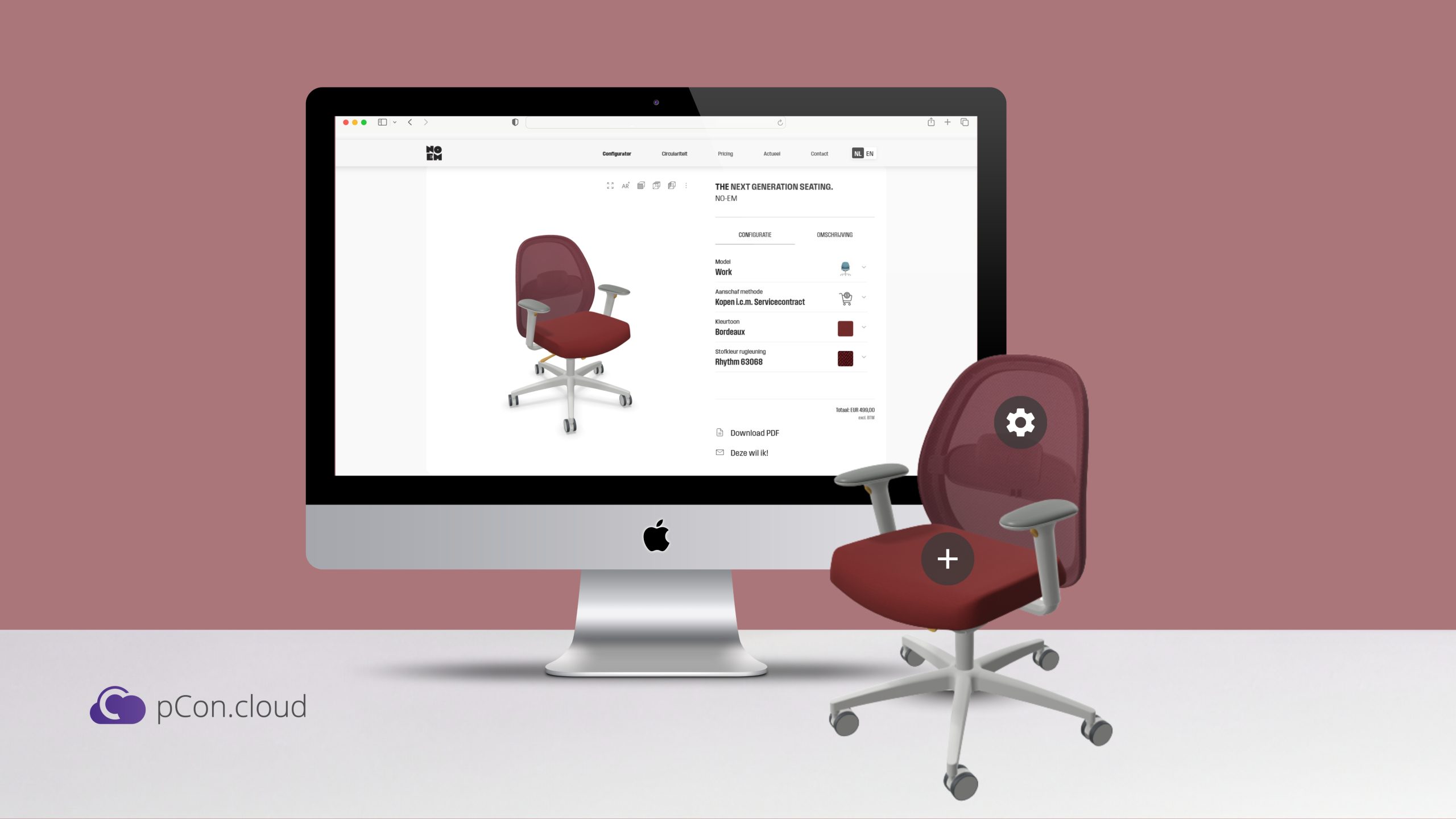 Een productconfiguator die de merkbeleving bevorderd door dezelfde look en feel te hanteren.