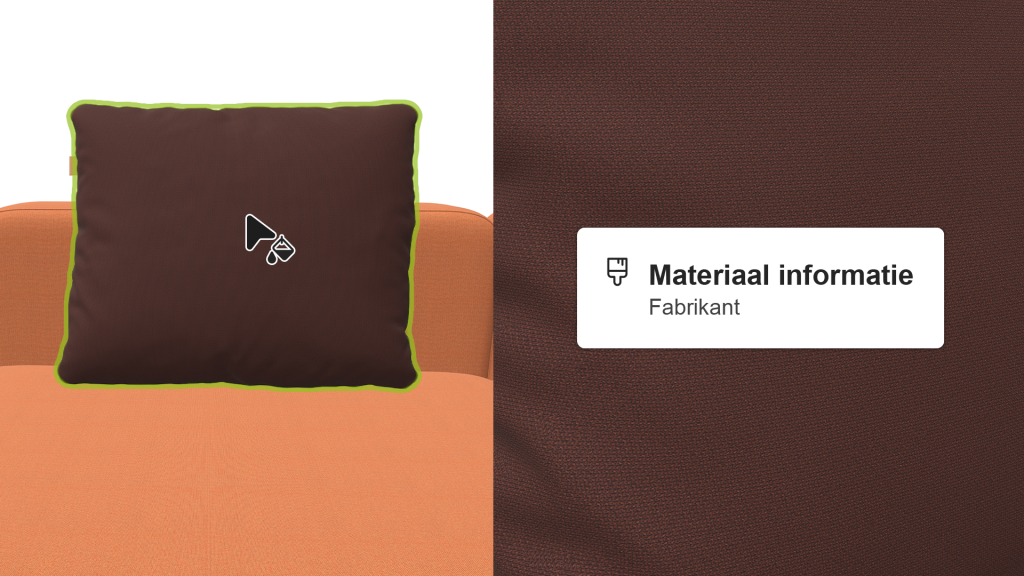 Afbeelding van de nieuwe materialen binnen pCon.planner web