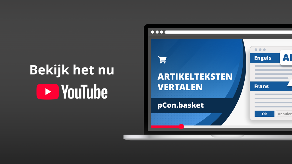 Afbeelding ter promotie van een pCon.basket tutorial over het vertalen van artikel teksten met behulp van AI.