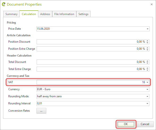 pCon.planner proprietati document TVA