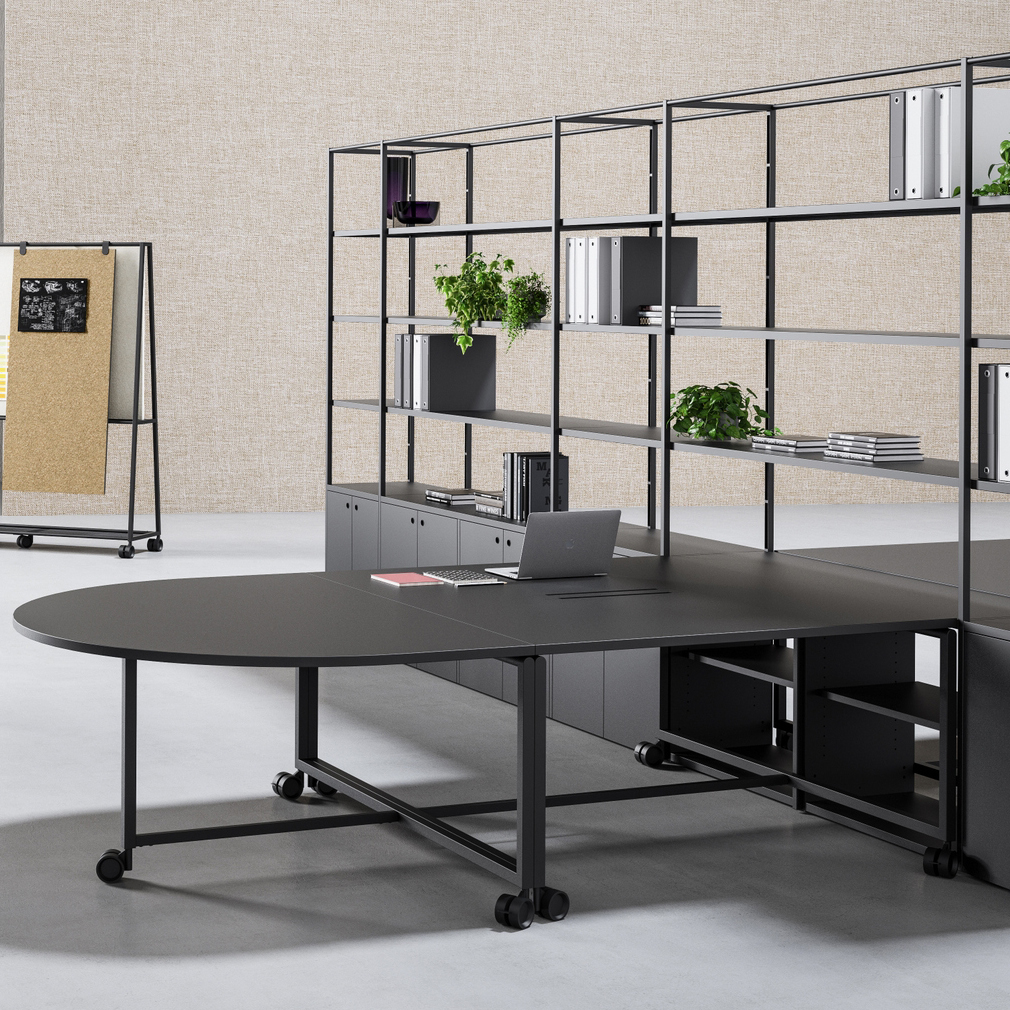 Imagine: Fantoni FANTONI ATELIER Office desk with shelves